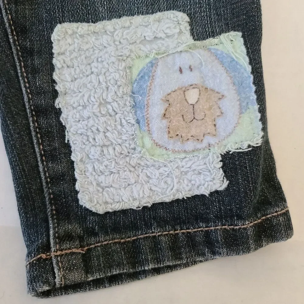 The Children's Place Adjustable Denim Jeans Size 6-9 Month Blue